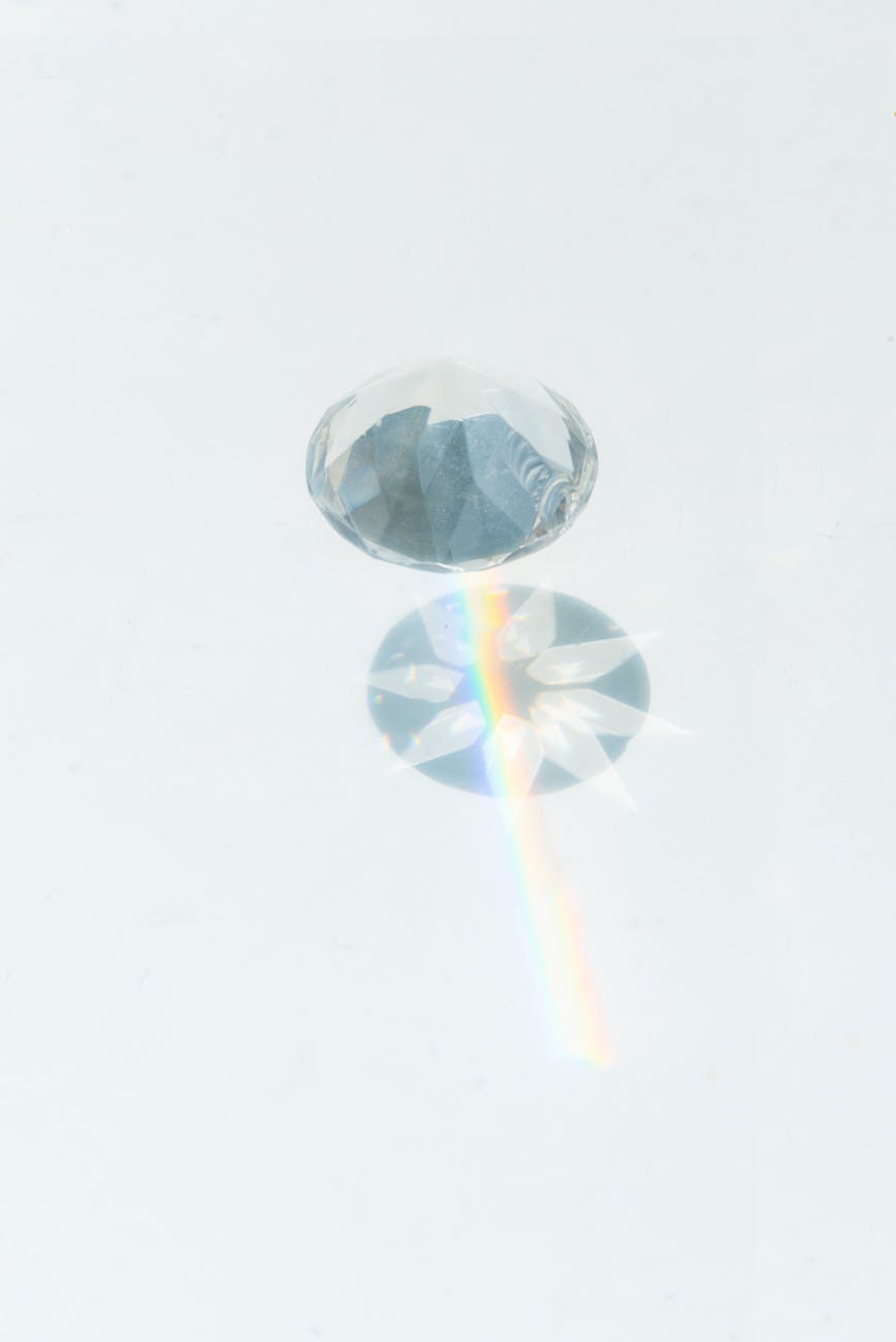 diamond on white surface